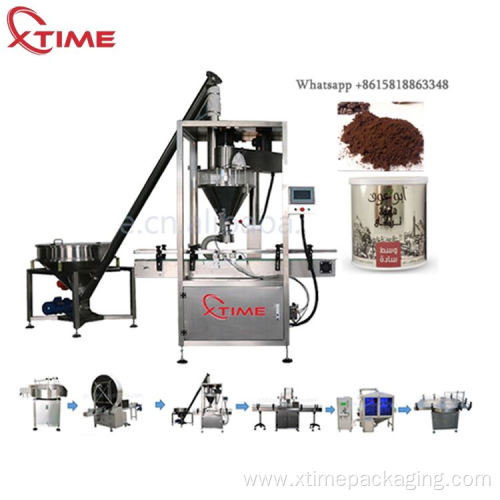 Glass Plastic Bottle Can Powder Filler Packing Machine